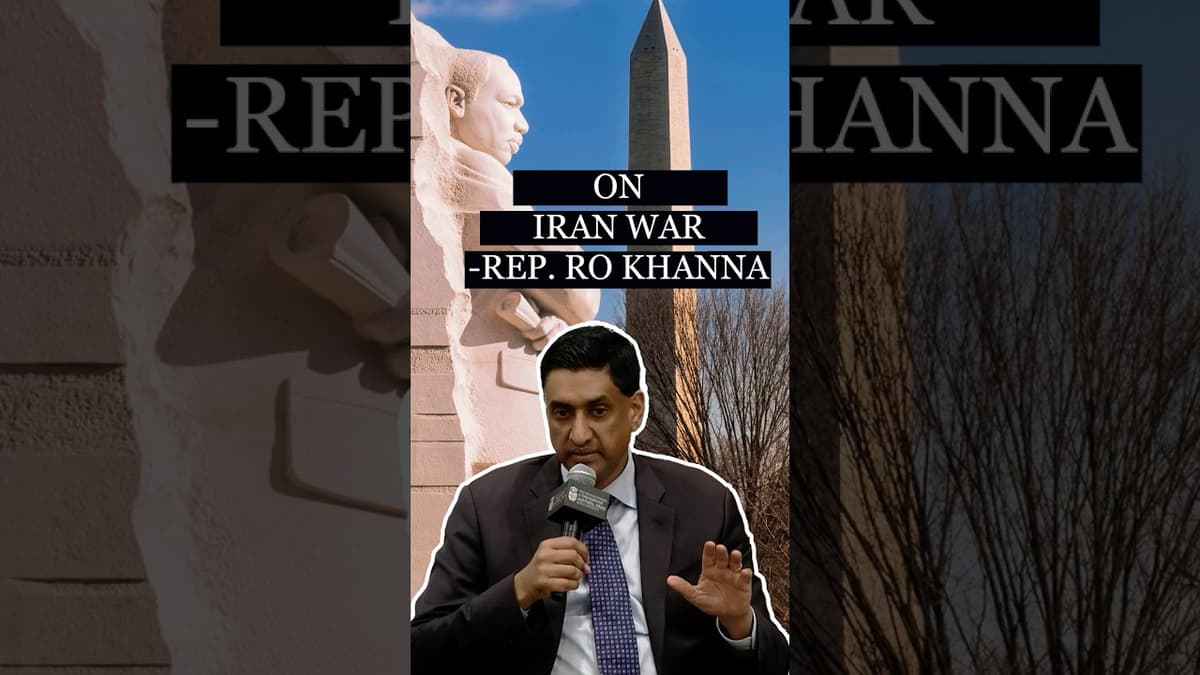 On Iran War with Ro Khanna