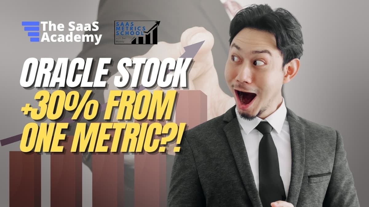 Oracle Stock Jumps Over 30% Based On This One Metric | SaaS Metrics School