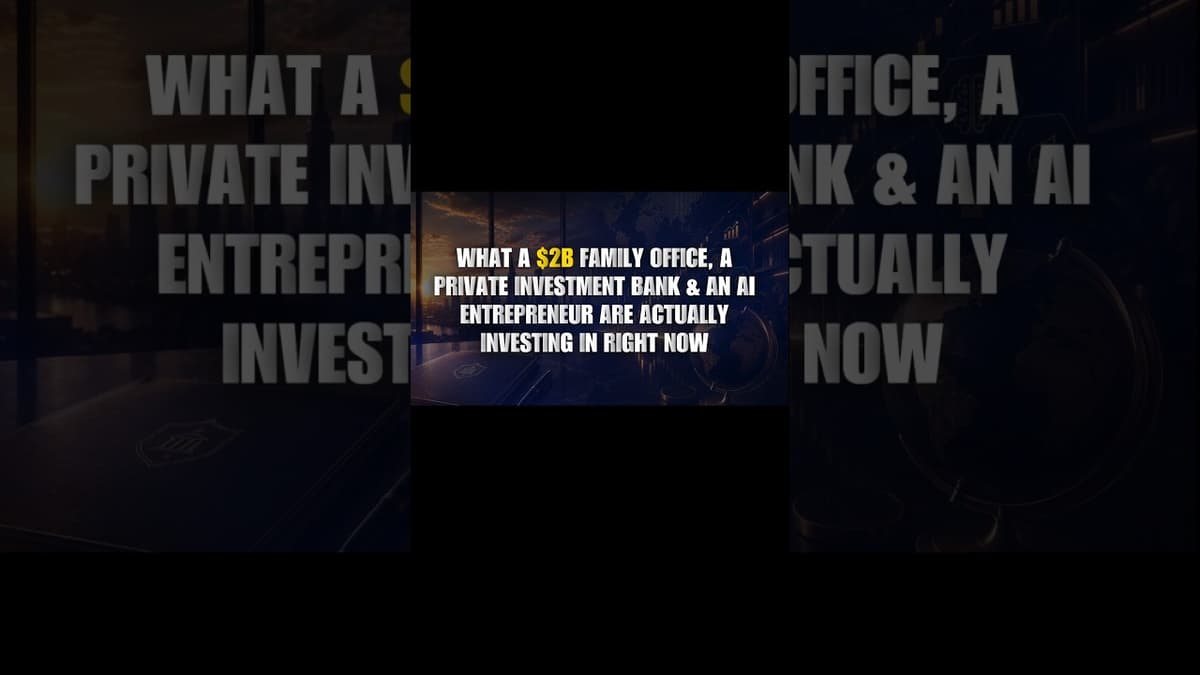 $2B Family Office CFO Reveals What They're Actually Looking For