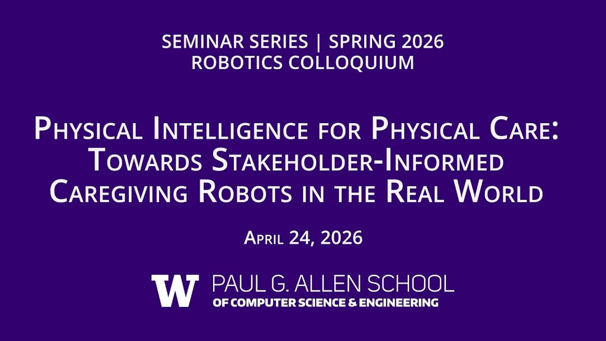 Spring Robotics Colloquium: Tapomayukh Bhattacharjee (Cornell)