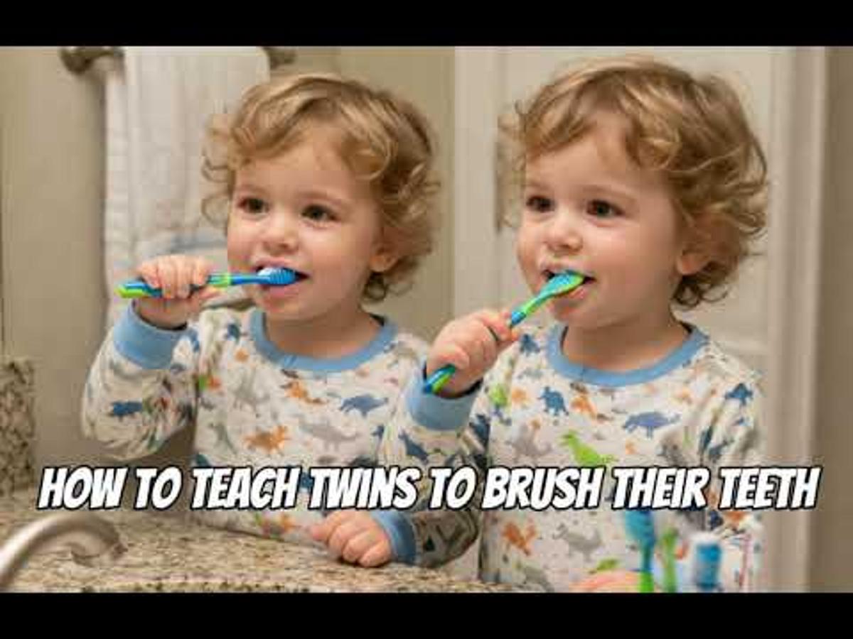 How to Teach Twins to Brush Their Teeth