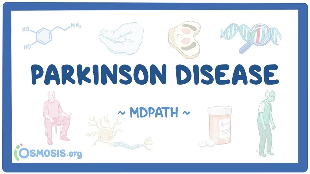 Parkinson Disease - Physiology, Pathology, Clinical Manifestations, Diagnosis, Treatment