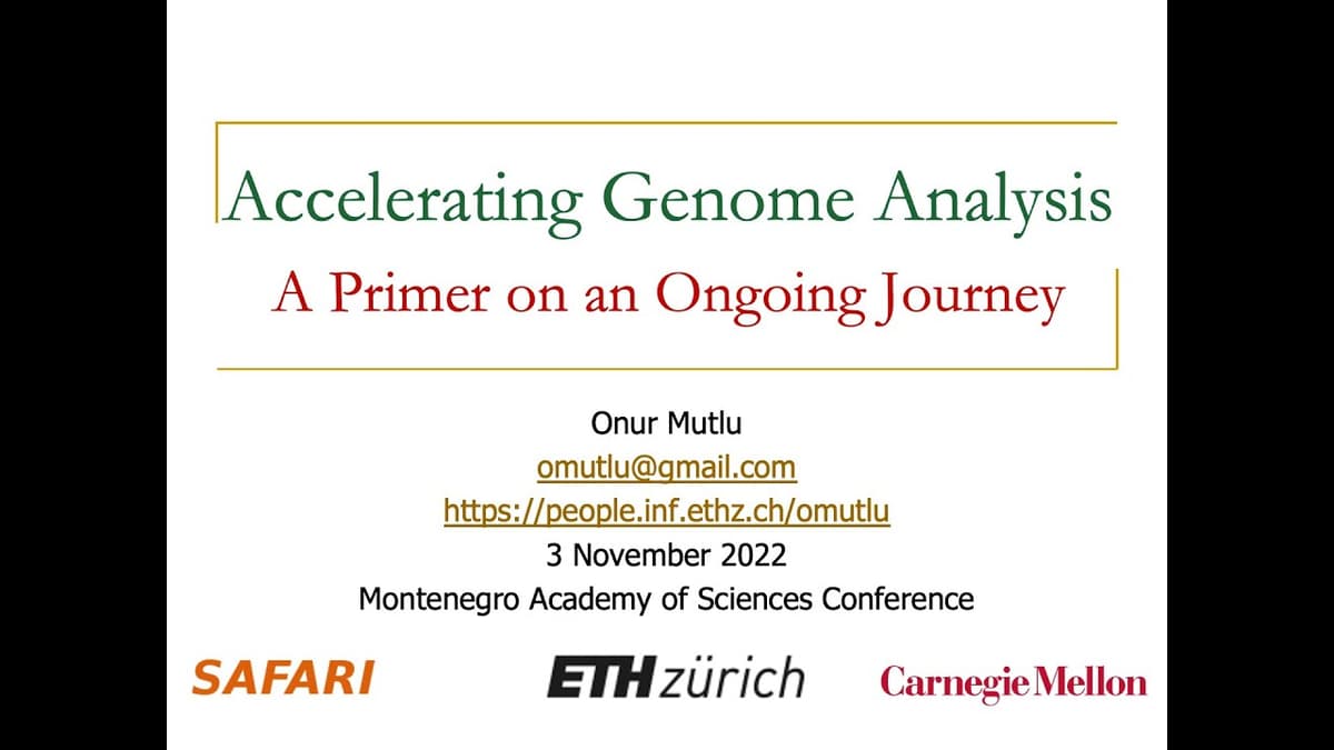 Accelerating Genome Analysis - Montenegro Academy of Sciences Conference, 3.11.2022