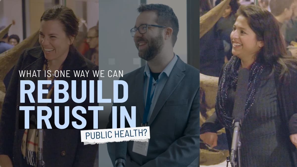 What's One Way We Can Rebuild Trust in Public Health?