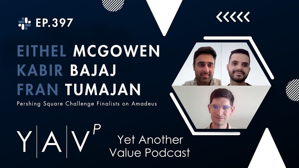 Pershing Square Challenge 2026 Finalists Pitch Amadeus $AMS | the Toll Booth on Global Travel