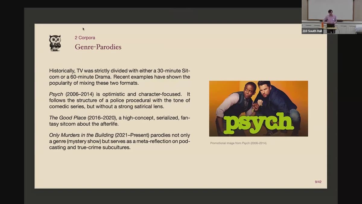 Computational Approaches to Pacing and Style in Television Comedy