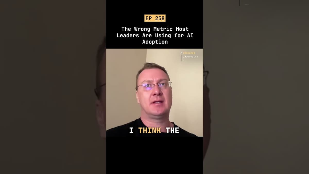 The Wrong Metric Most Leaders Are Using for AI Adoption #short