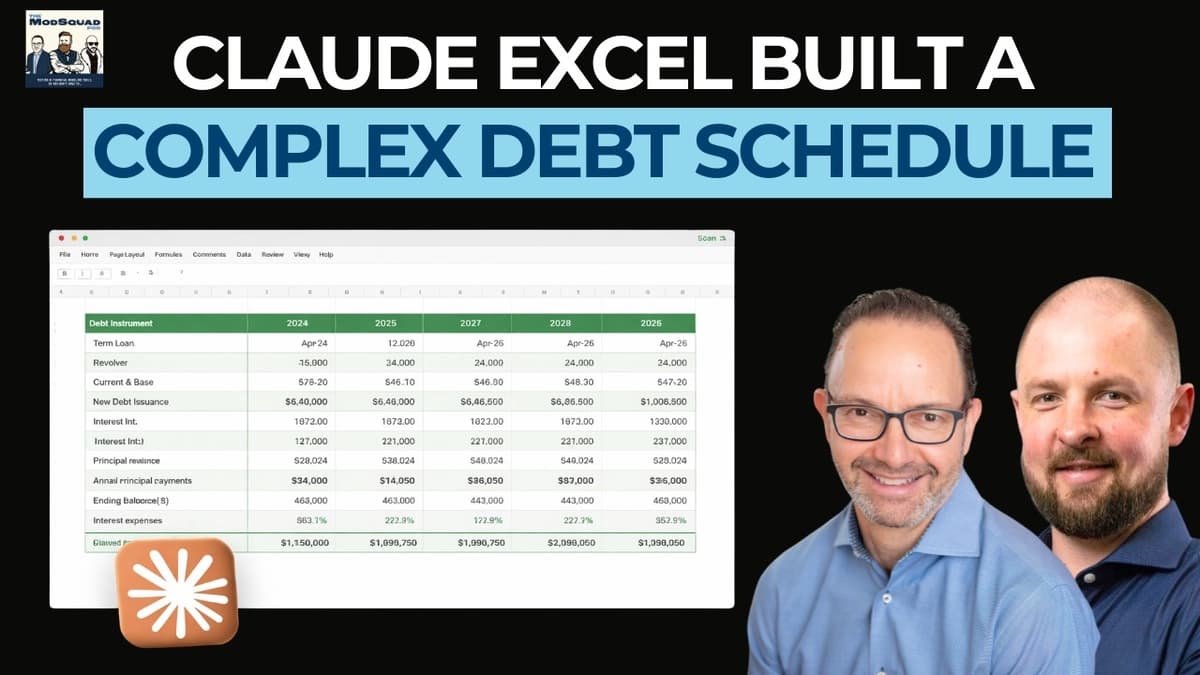 Complex Debt Sculpting with Claude in Excel