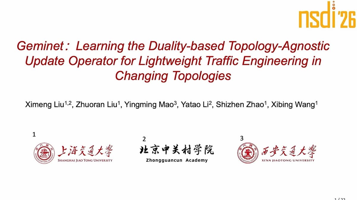 NSDI '26 - Geminet: Learning the Duality-Based Topology-Agnostic Update Operator for Lightweight...