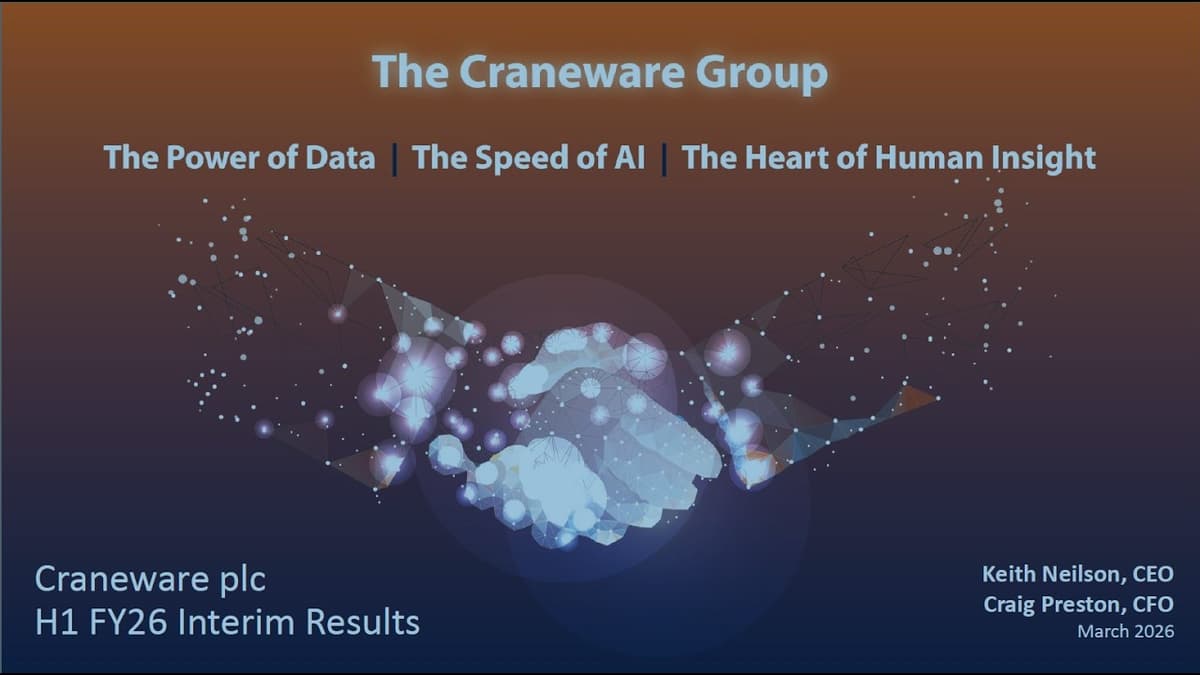 Craneware Plc Presents Its FY26 Interim Results