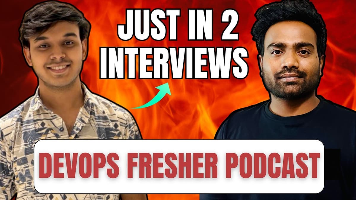He Cracked DevOps Intern + Full Time in Just 2 Interviews