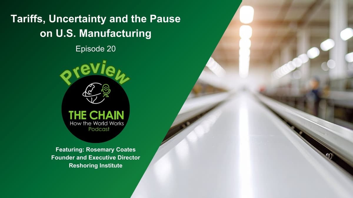 Tariffs, Uncertainty and the Pause on U.S. Manufacturing