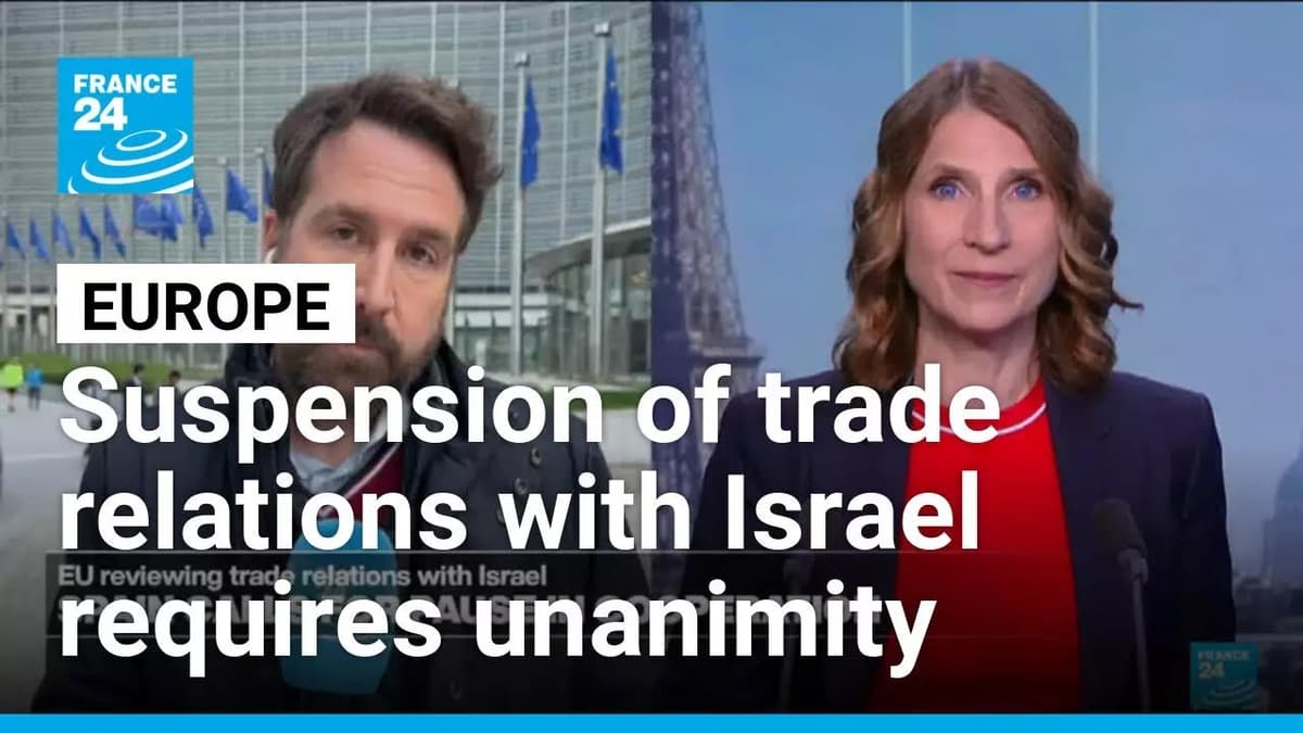 Full Suspension of Trade Relations with Israel Requires EU Unanimity • FRANCE 24 English
