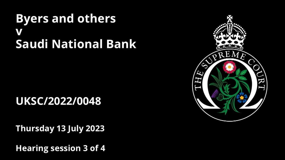 Byers and Others v Saudi National Bank