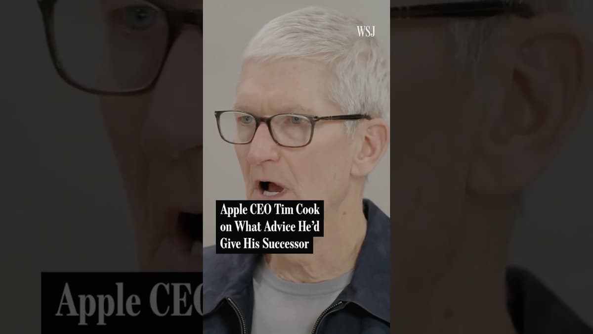 Apple CEO Tim Cook on What Advice He'd Give His Successor