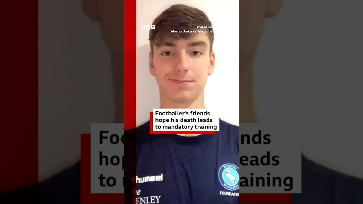 Footballer's Friends Hope His Death Leads to Mandatory Cardiac Arrest Training. #BBCNews