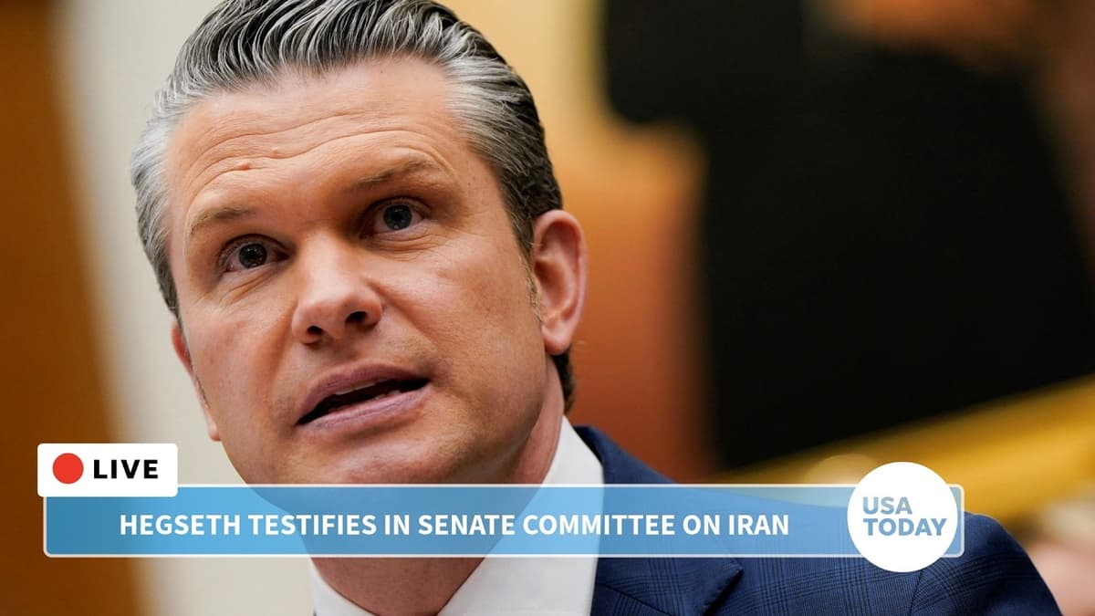 Senate Hearing Live: Pete Hegseth to Testify at Armed Services Committee Hearing on Iran War