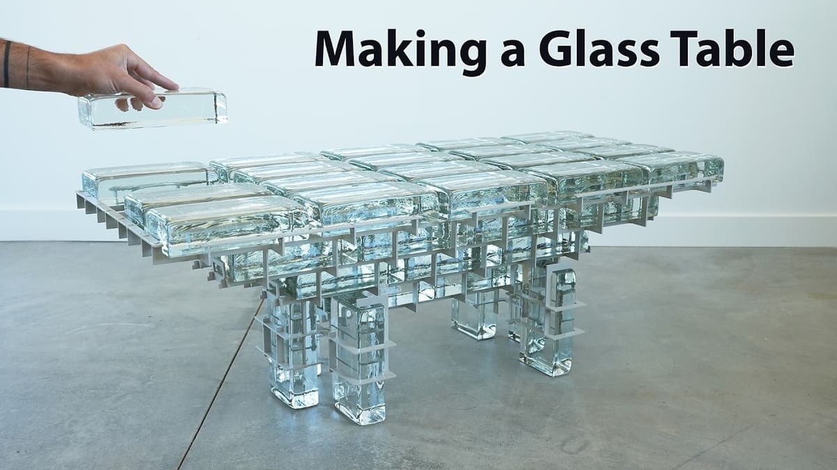 I Made a Table Out of Glass Bricks Using Xtool