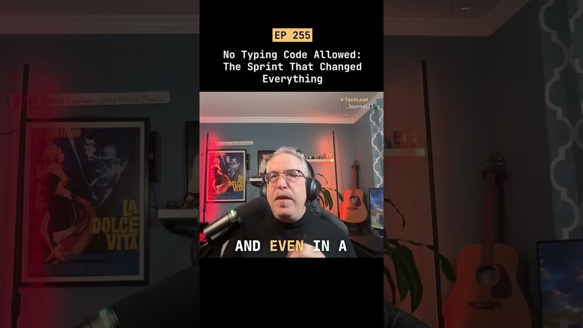 No Typing Code Allowed: The Sprint That Changed Everything #short