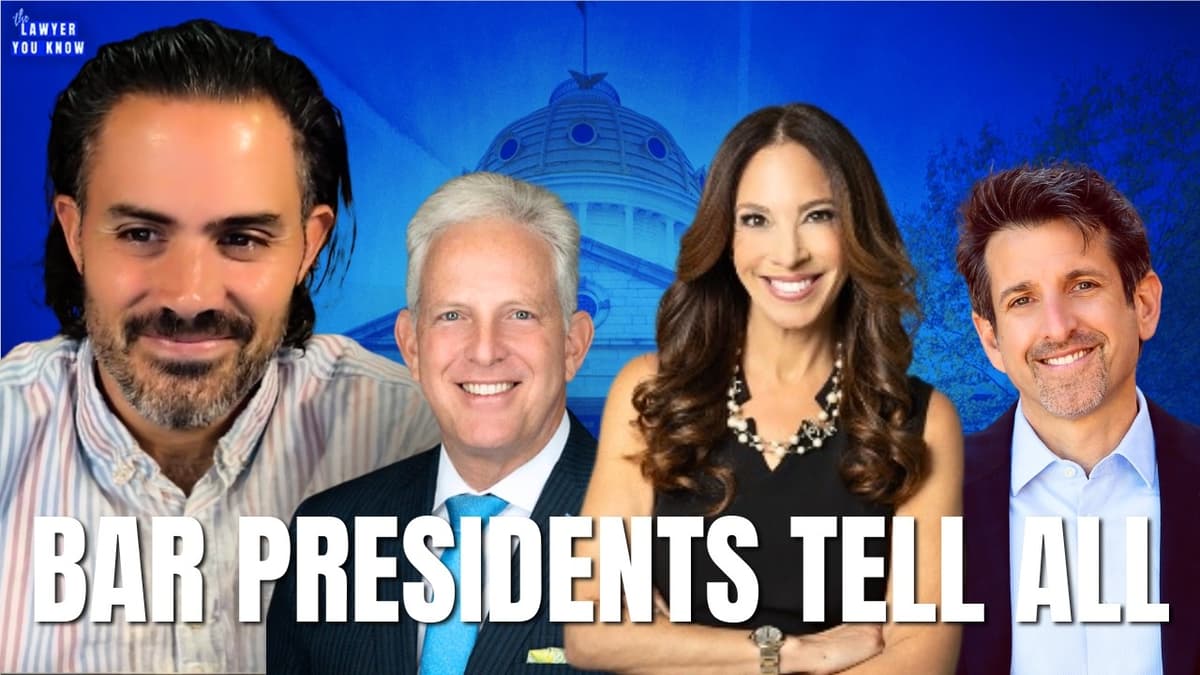 Florida Bar Presidents Talk Most Shocking Lawyer Nightmares, Cameras in Court, & the AI Problem