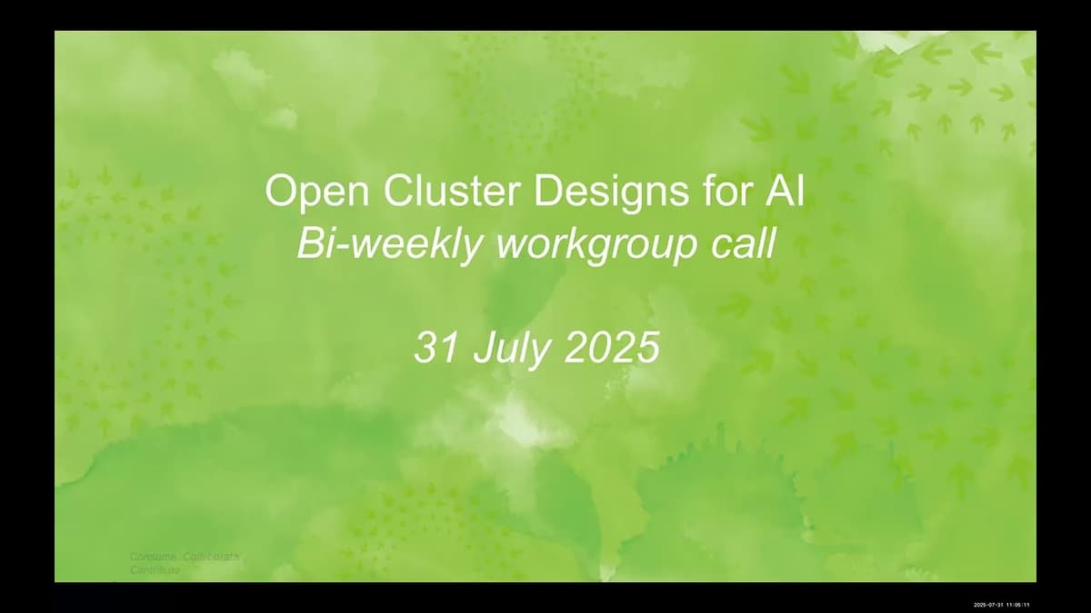 Strategic Initiatives - Open Cluster Designs for AI - Workstream - (2025-07-31)