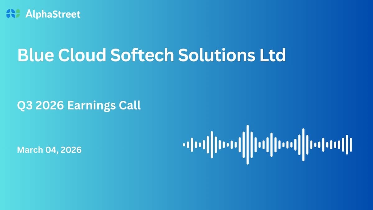 Blue Cloud Softech Solutions Ltd Q3 FY2025-26 Earnings Conference Call