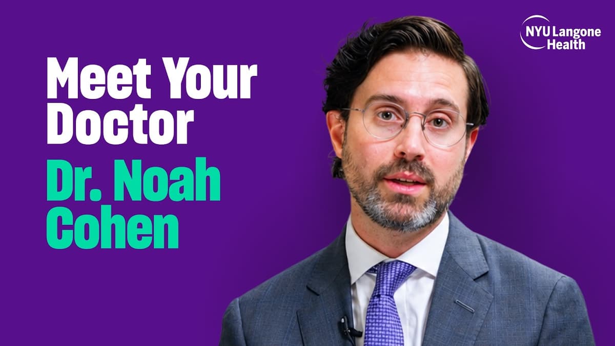 Meet Dr. Noah Cohen, Surgical Oncologist | NYU Langone Health