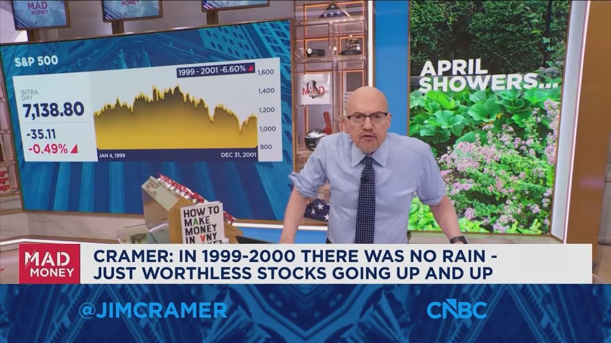 Jim Cramer Explains Why Market Sell-Offs Are Like Rain