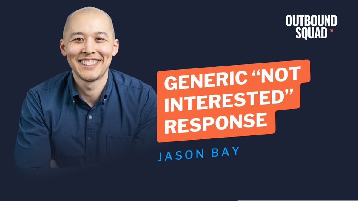 Generic “Not Interested” Response
