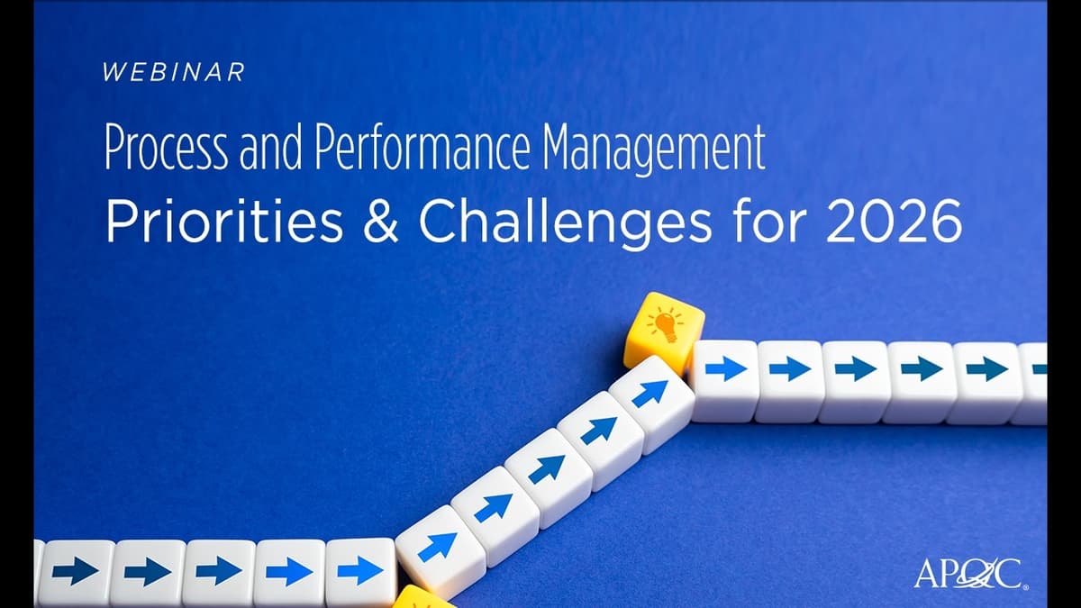 Process and Performance Management Priorities & Challenges for 2026