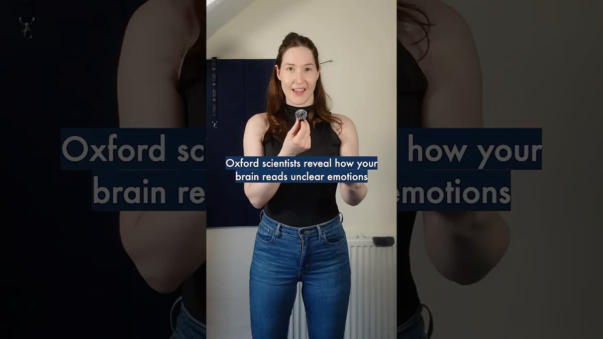 Oxford Scientists Reveal How Your Brain Reads Unclear Emotions 👀🧠
