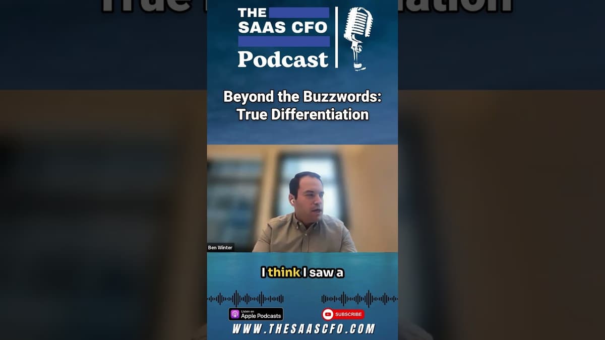 Beyond the Buzzwords: True Differentiation #saas #podcast #shorts #ai #stuut