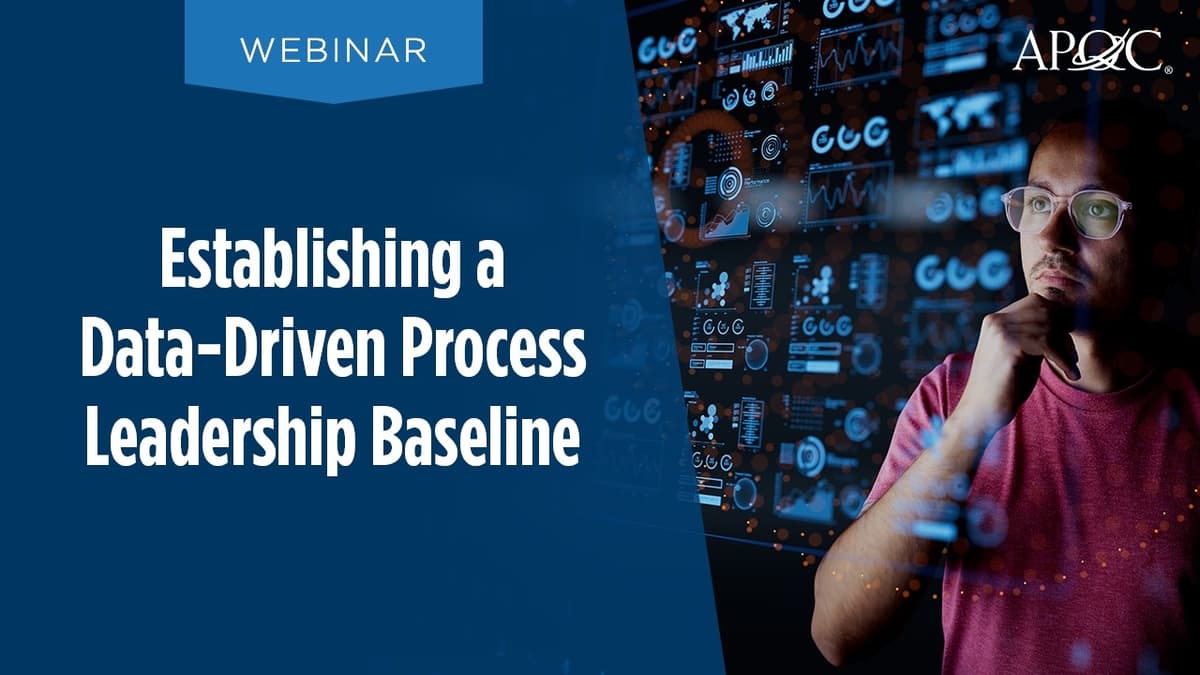 Establishing a Data-Driven Process Leadership Baseline