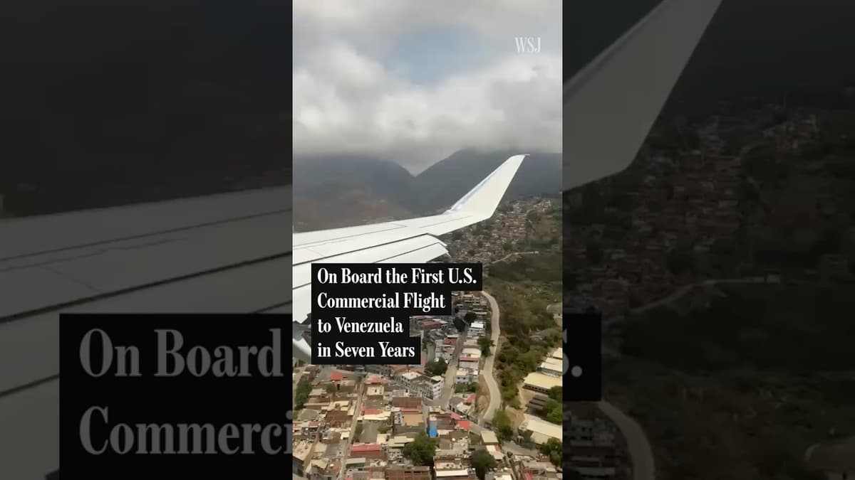 U.S. Commercial Flights to Venezuela Are Back. WSJ Was On Board | WSJ