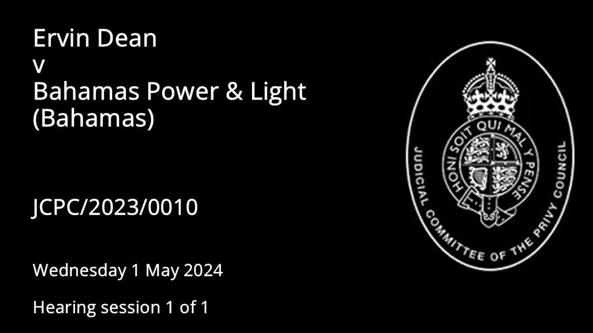 Ervin Dean v Bahamas Power & Light (Bahamas)