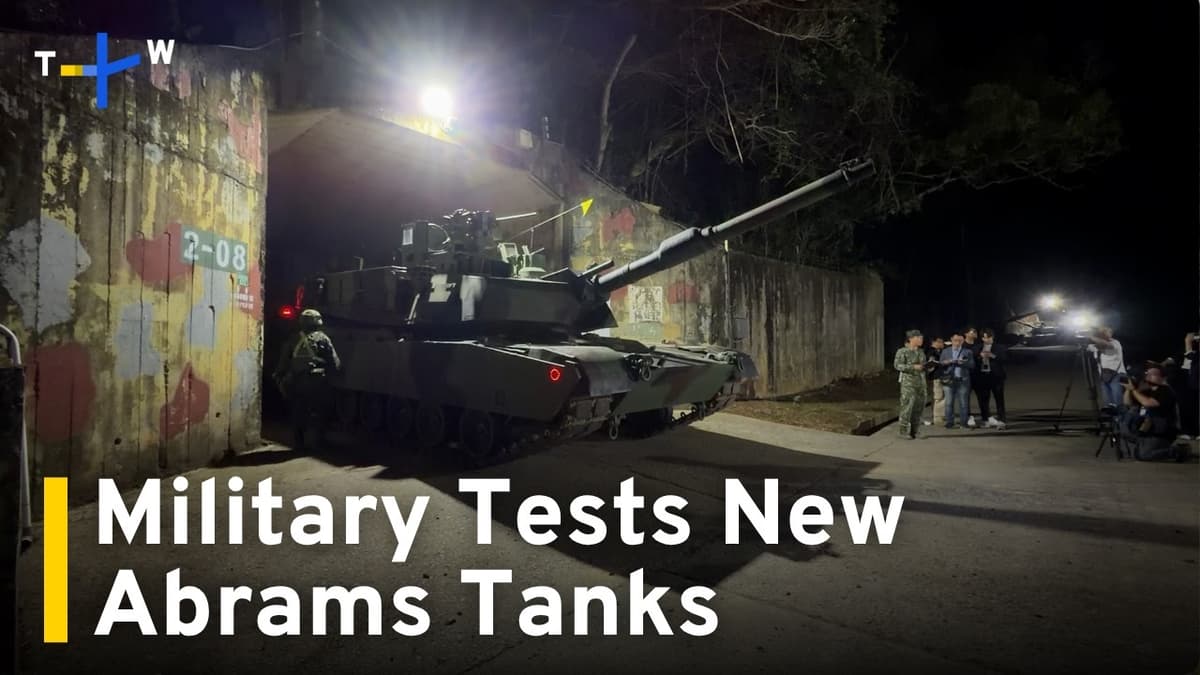 New Abrams Tanks Roll Through Hsinchu in Combat Drills | TaiwanPlus News