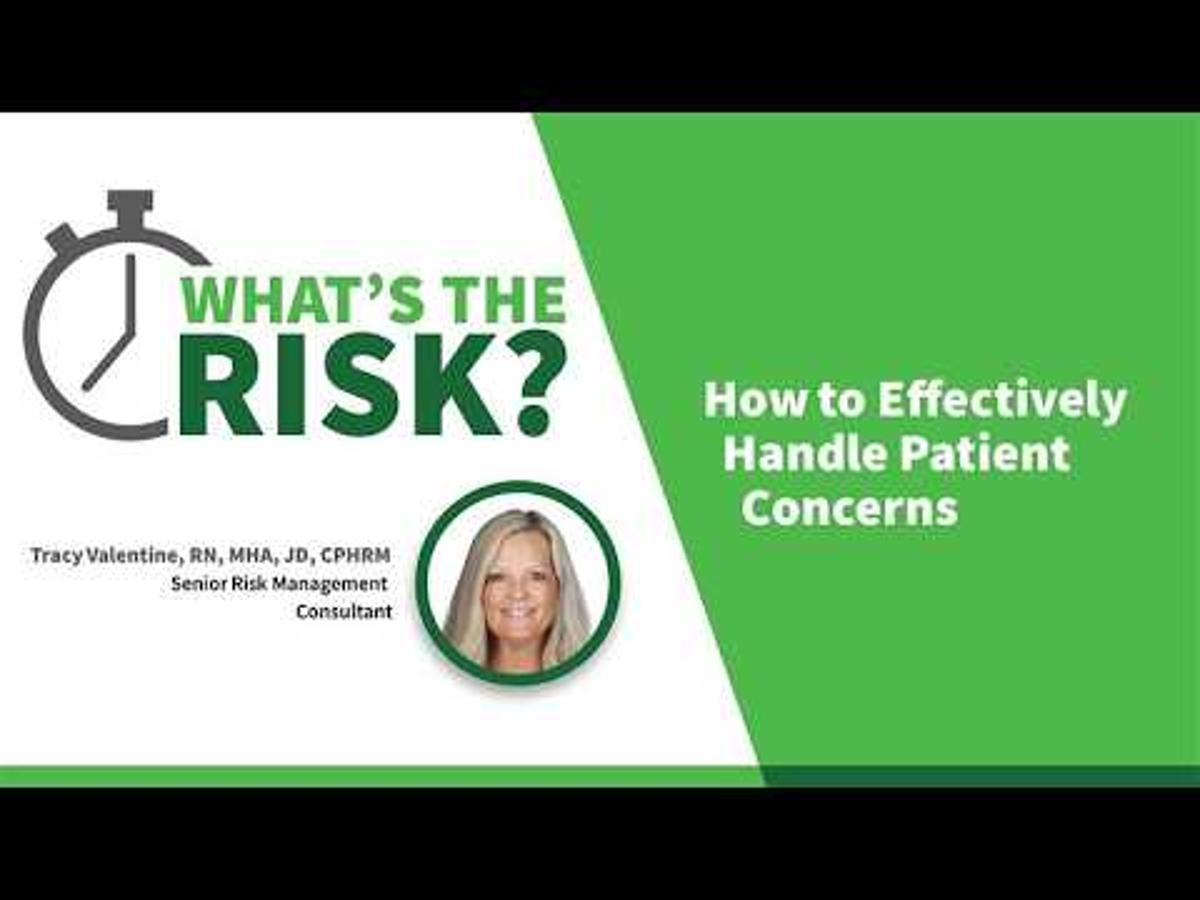 How to Effectively Handle Patient Concerns