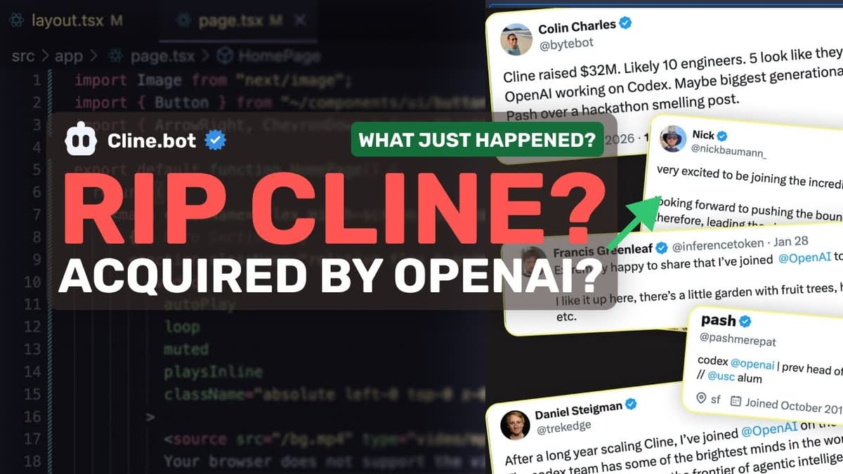 RIP Cline?: Cline Got Acqui-Hired by OpenAI?