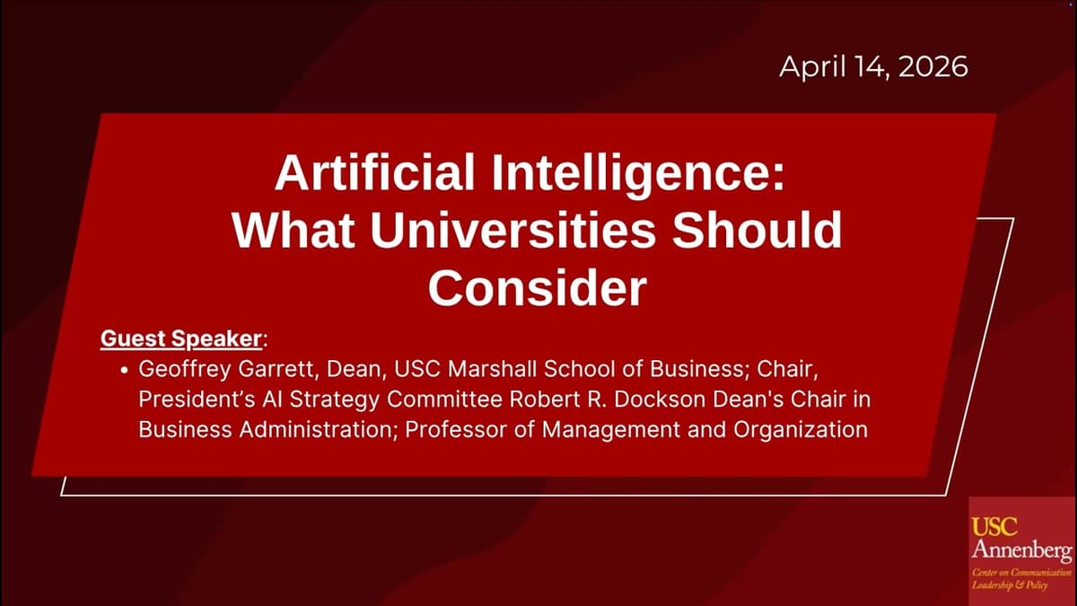 Artificial Intelligence: What Universities Should Consider