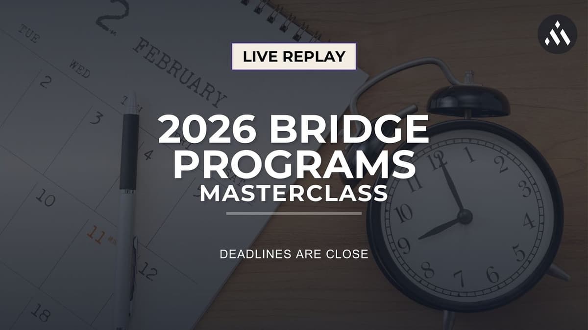 LIVE Replay: Advanced Degree Bridge Programs Masterclass (2026)