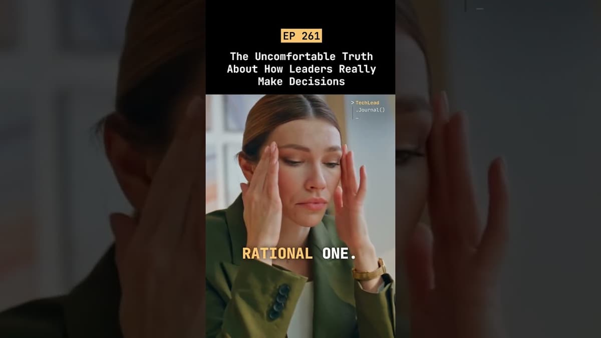 The Uncomfortable Truth About How Leaders Really Make Decisions #short