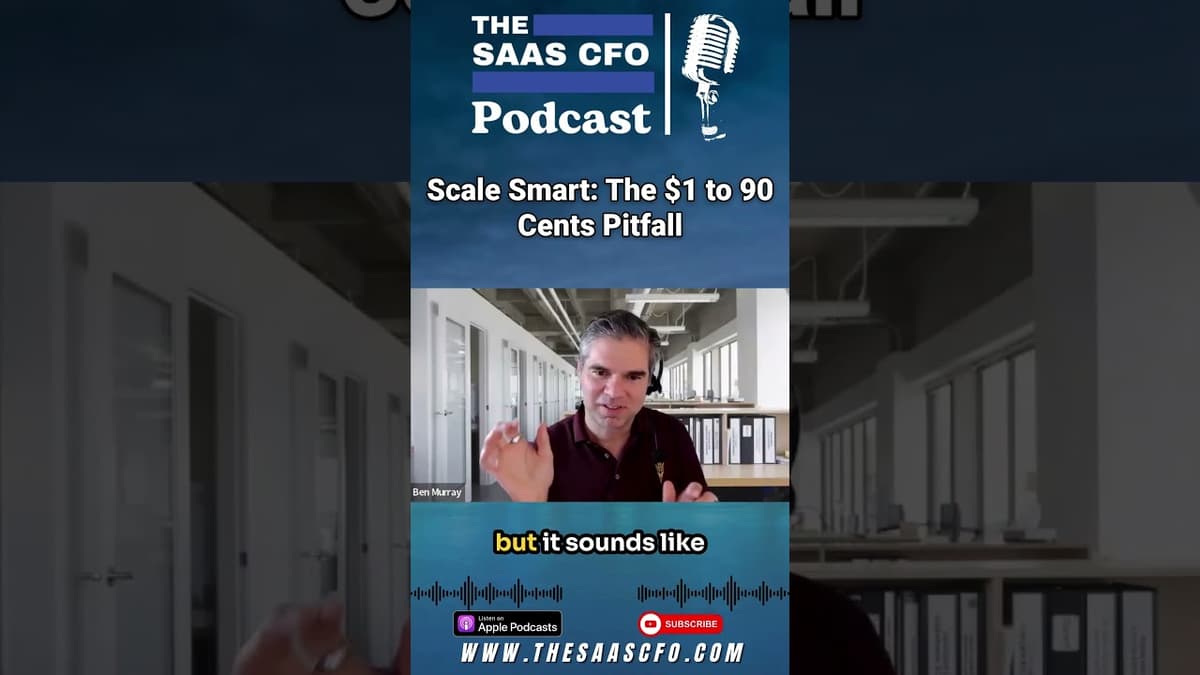 Scale Smart: The $1 to 90 Cents Pitfall #saas #podcast #shorts #aleph #ai