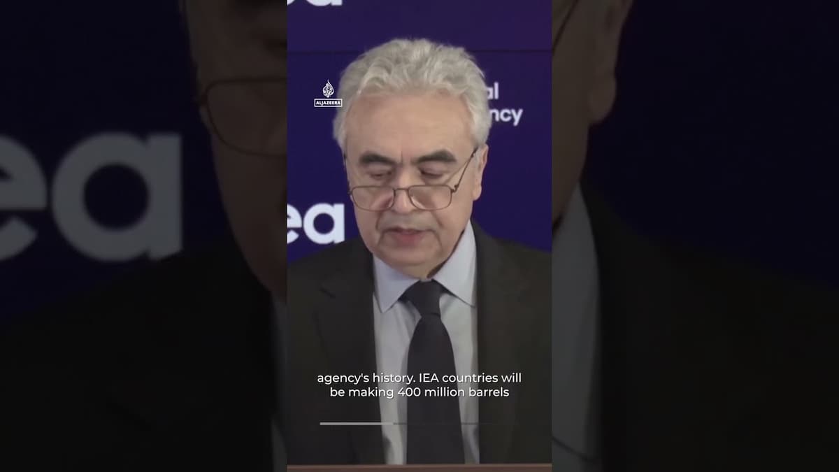 IEA Recommends Record 400M Barrel Oil Release Amid Iran War | AJ #shorts