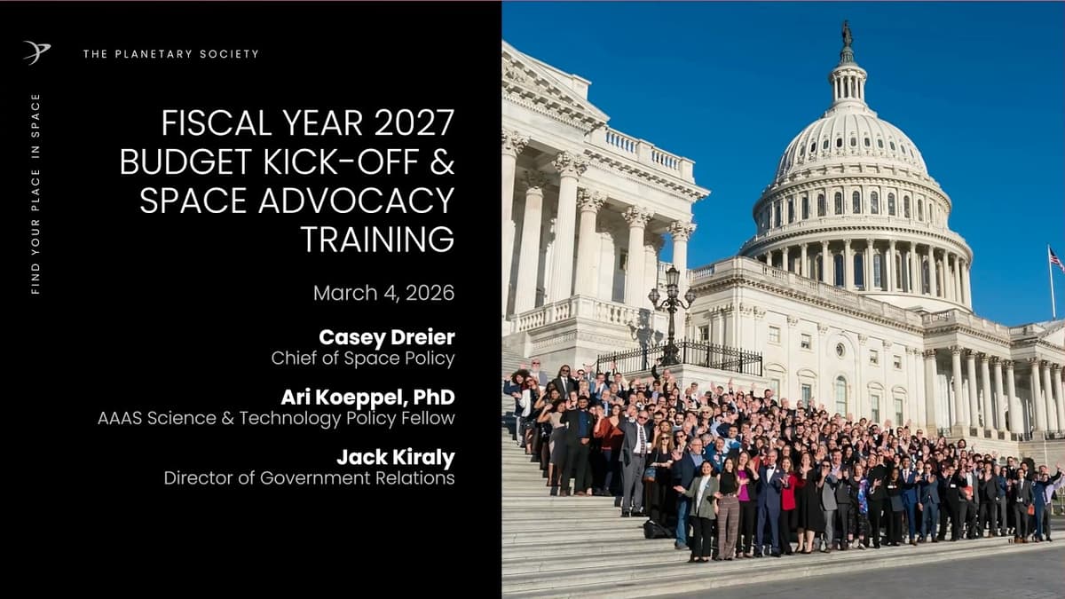 Webinar: Getting Ready for the FY 2027 NASA Budget