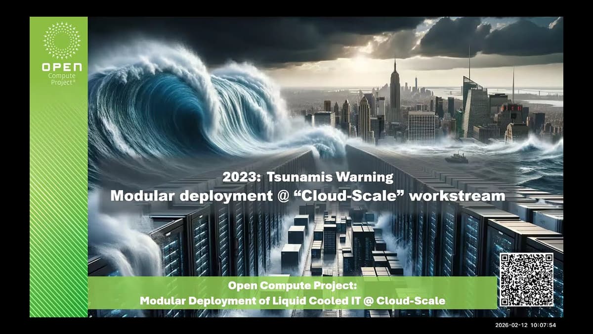 OCP DCF - Technology Cooling System (TCS) Pipe Distribution Workstream Call (Feb 12, 2026)