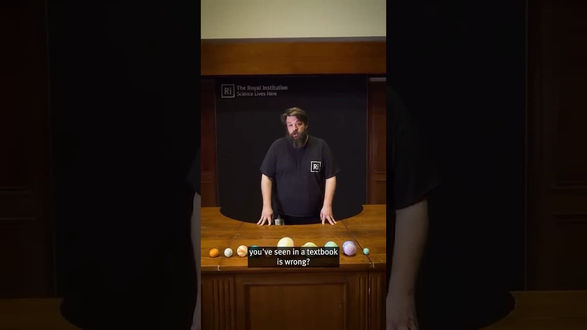 The Solar System to Scale with The Royal Institution #shorts #solarsystem #scale #scienceeducation