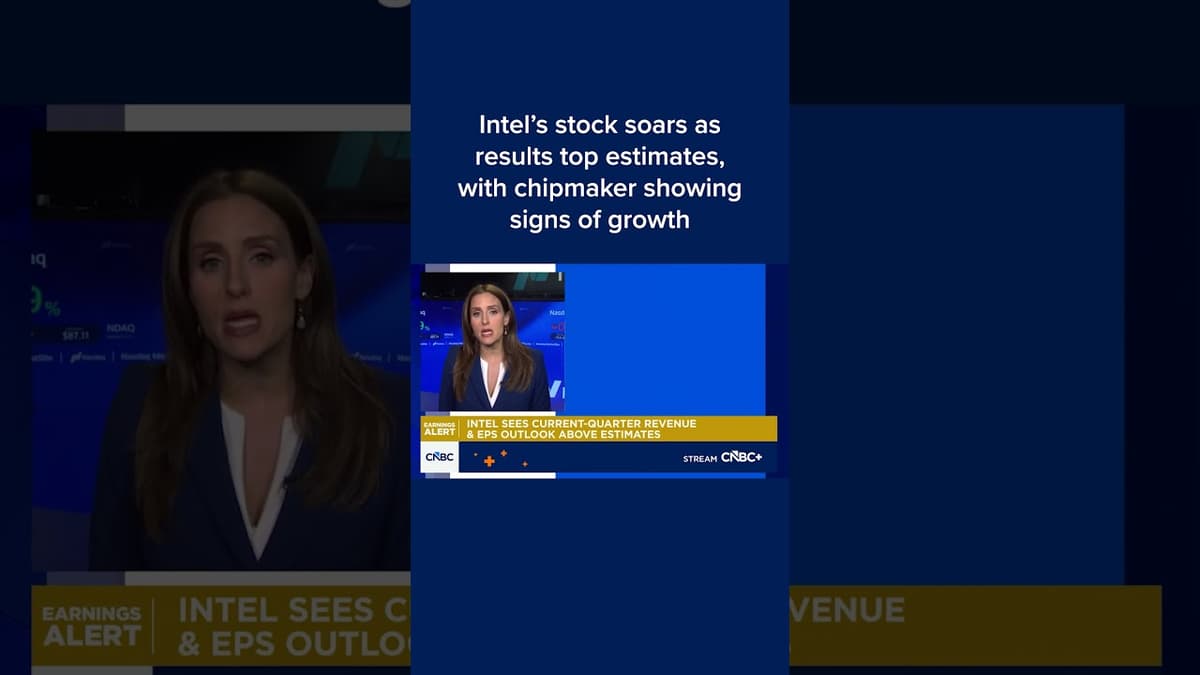 Intel's Stock Soars as Results Top Estimates, with Chipmaker Showing Signs of Growth
