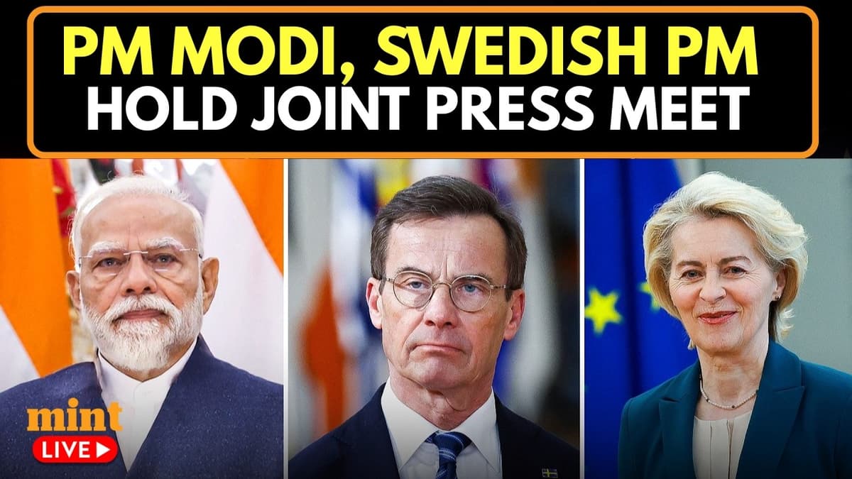 WATCH LIVE: PM Modi, Swedish PM Kristersson and EU's Ursula Hold Joint Press Conference | India