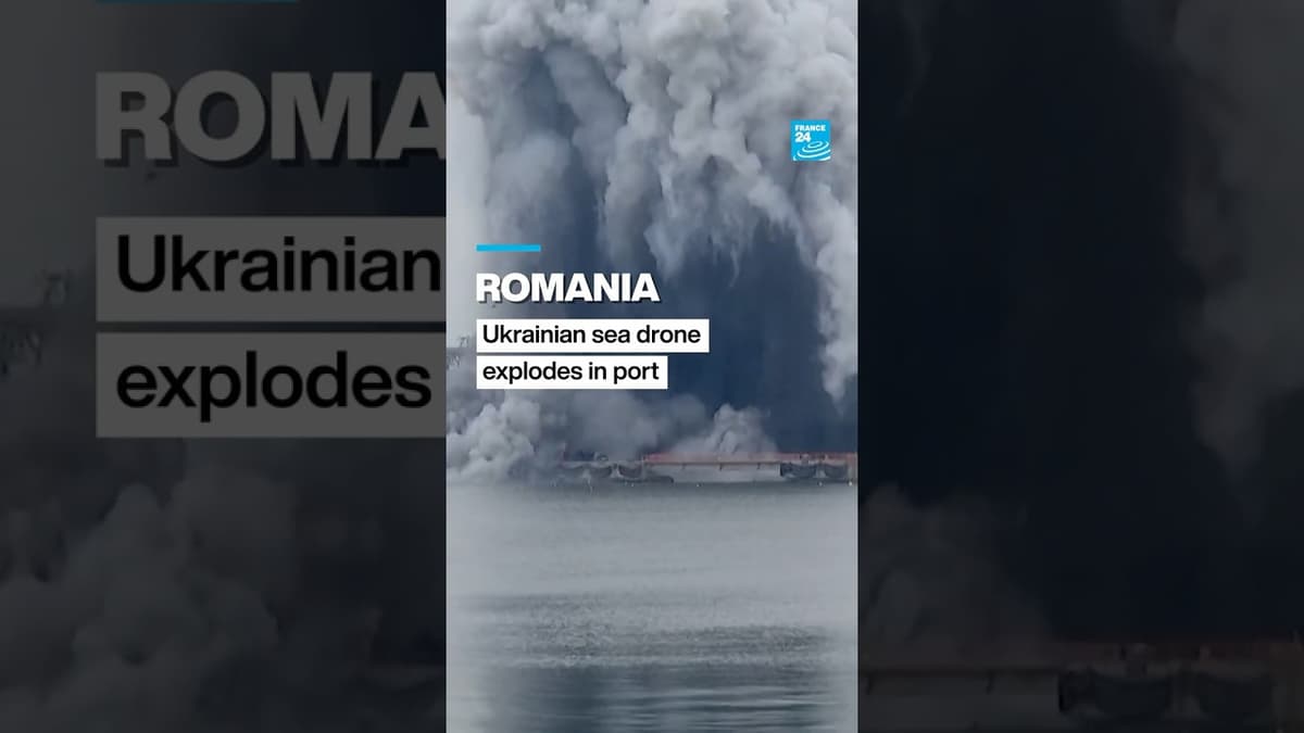 Ukrainian Drone Explodes in Romanian Sea Port • FRANCE 24 English
