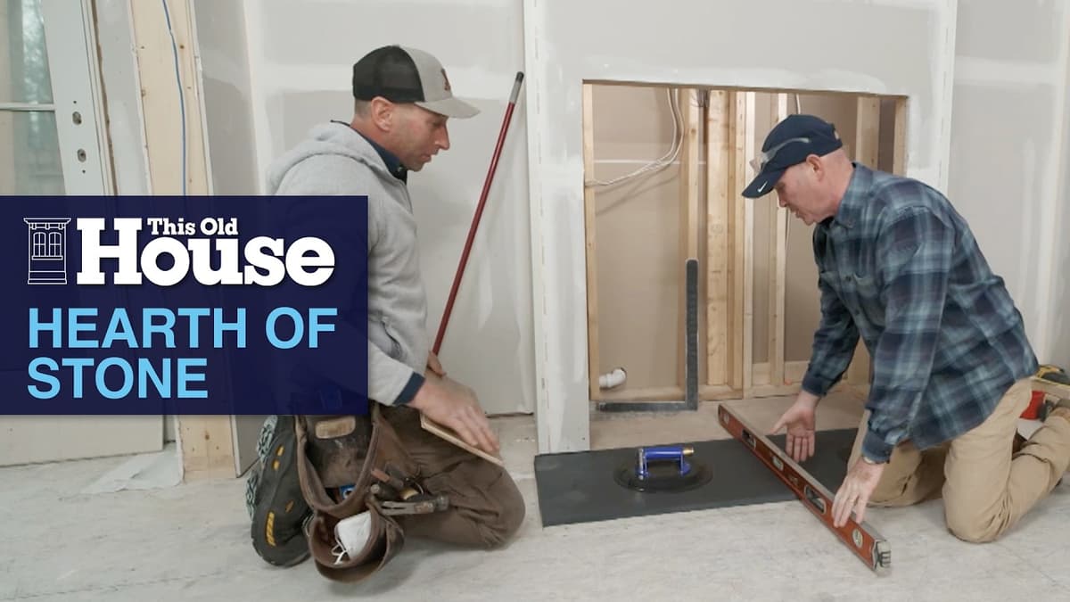 Installing a Slate Fireplace Hearth | This Old House